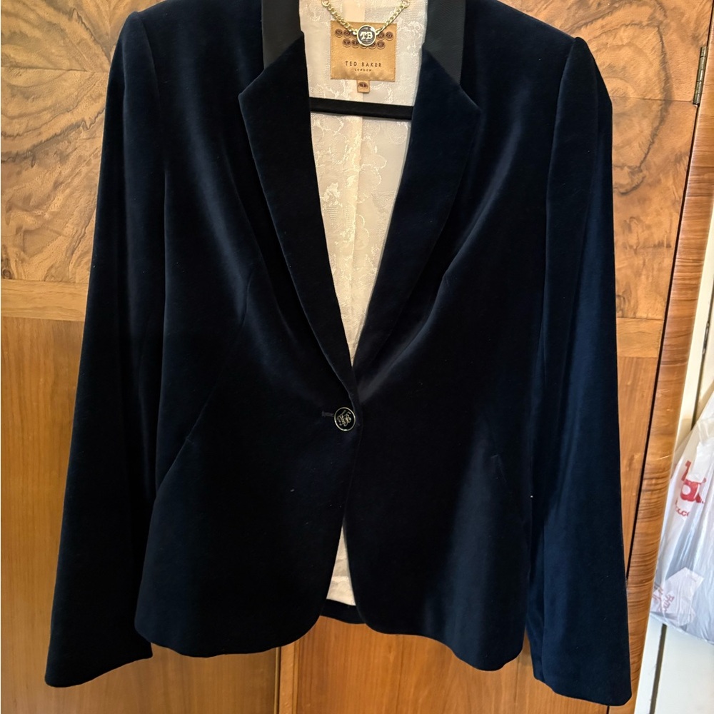Ted Baker Working Title Indigo Velvet Blazer